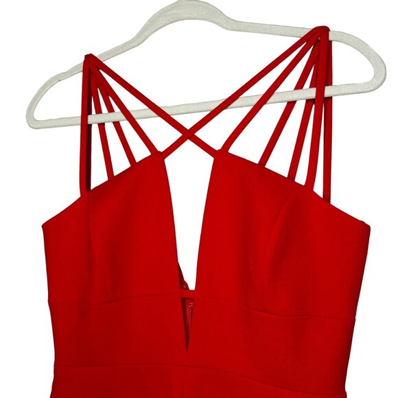 BCBGMaxAzria Sidonia Dress Size 6  Red Berry Sleeveless Pencil Dress New - Picture 3 of 10
